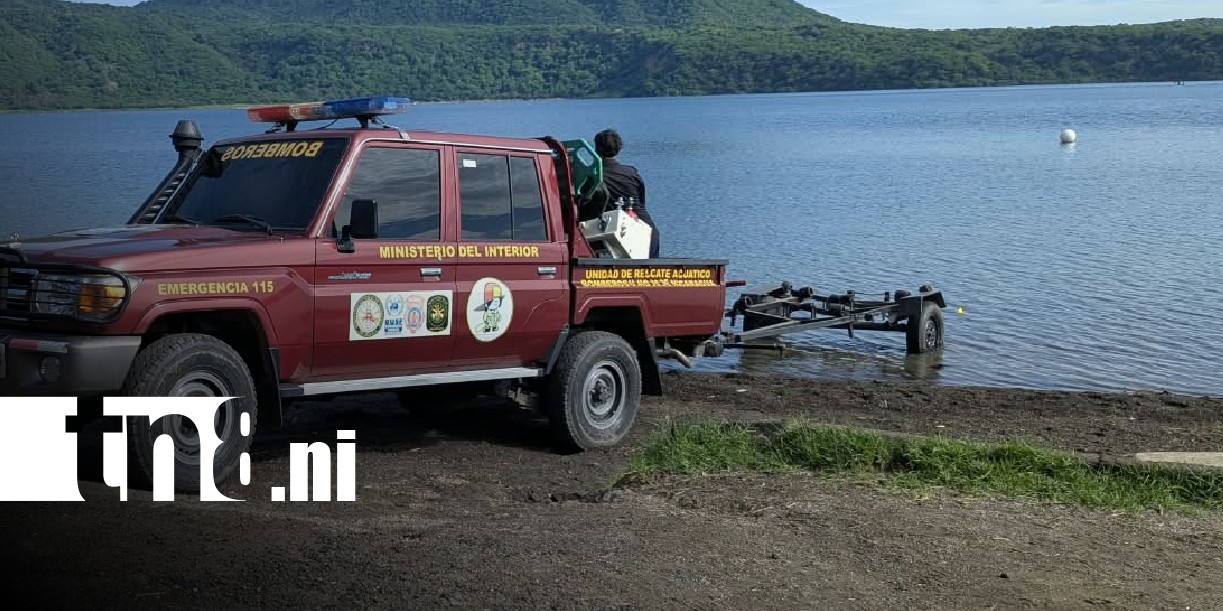 Foto: Búsqueda por joven desaparecido en la Laguna de Xiloá / TN8