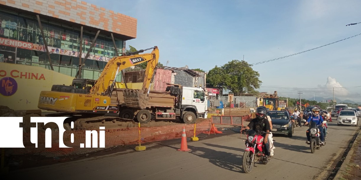 Foto: Trabajos de la Alcaldía de Managua en sector de Metrocentro / TN8