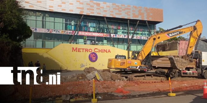 Foto: Trabajos de la Alcaldía de Managua en sector de Metrocentro / TN8