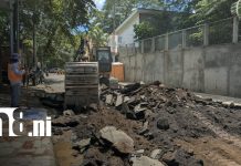 Managua: Inician obras de mejoramiento vial en sector de la Universidad UNICA Foto: Reparación de camino en sector de la UNICA, en Managua / TN8