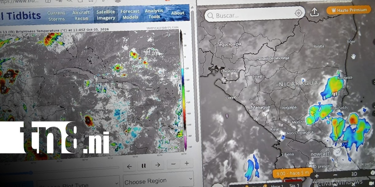 Foto: Pronóstico de lluvias en Nicaragua / TN8