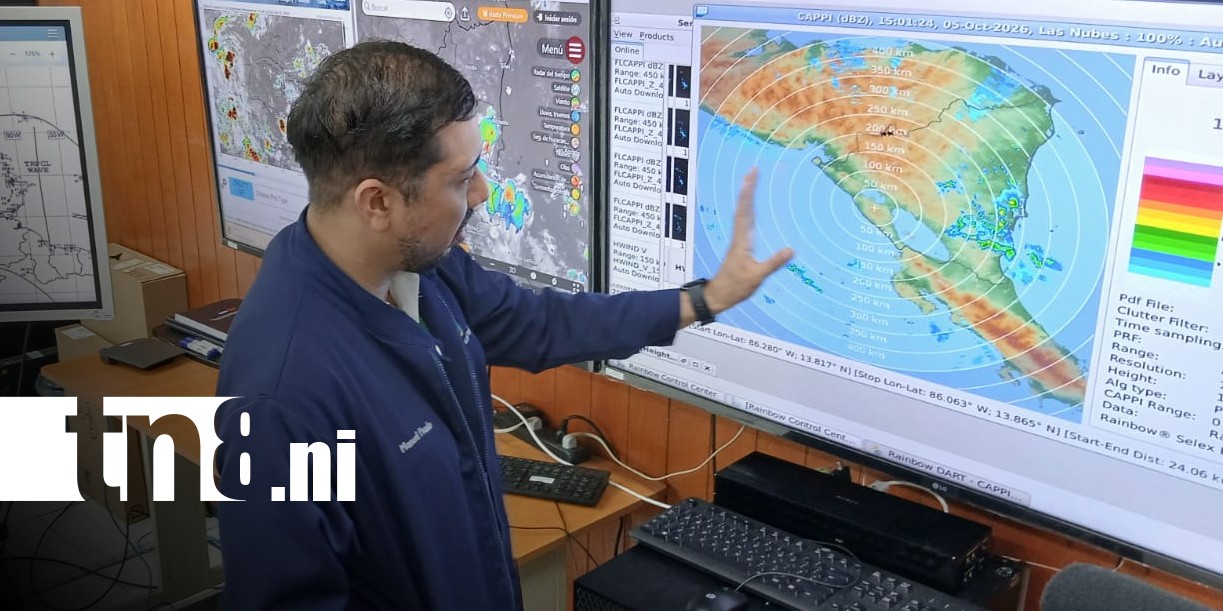 Foto: Pronóstico de lluvias en Nicaragua / TN8