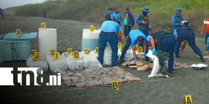 Foto: Casi media tonelada de cocaína incautada en playa de Villa El Carmen, Managua / TN8