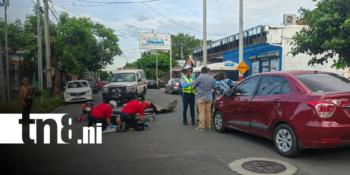 Foto: Accidente de tránsito en sector de Monseñor Lezcano, Managua / TN8