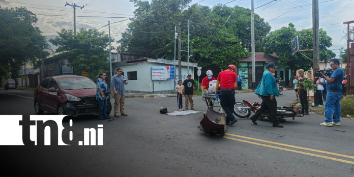 Foto: Accidente de tránsito en sector de Monseñor Lezcano, Managua / TN8