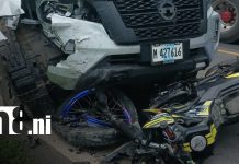 Foto: Accidente de tránsito con motorizado en Rivas / TN8