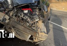 Foto: Accidente múltiple cerca de la empresa Bimbo, en Las Brisas, Managua / TN8