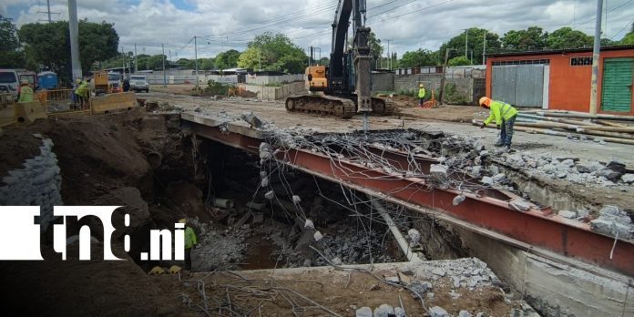 Foto: Demolición de puente en sector de ENEL Central dará paso a nueva etapa de obra vial en Managua / TN8 Foto: Demolición de puente en sector de ENEL Central dará paso a nueva etapa de obra vial en Managua / TN8