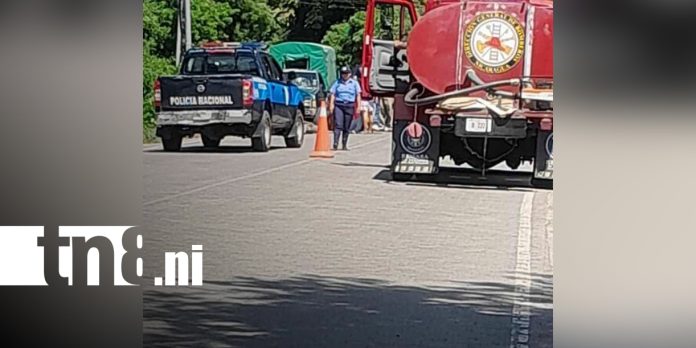 Foto: Motociclista choca contra camioneta en Rivas/TN8 Foto: Motociclista choca contra camioneta en Rivas/TN8